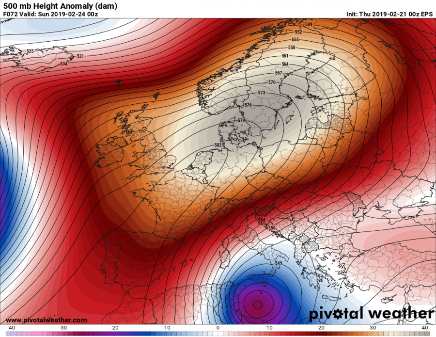 previsioni meteo caldo europa 24 febbraio