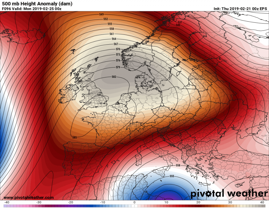 previsioni meteo caldo europa 25 febbraio