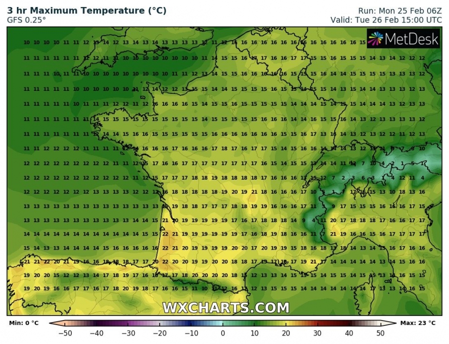 previsioni meteo caldo europa 26 febbraio temperature