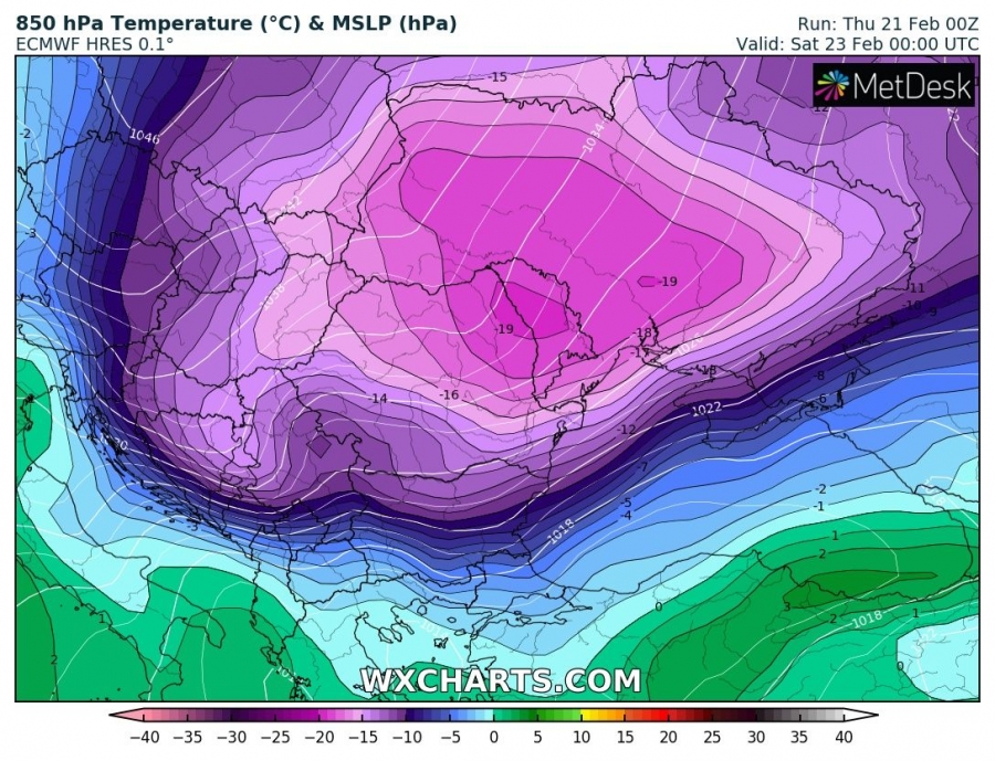 previsioni meteo europa 21 febbraio temperature