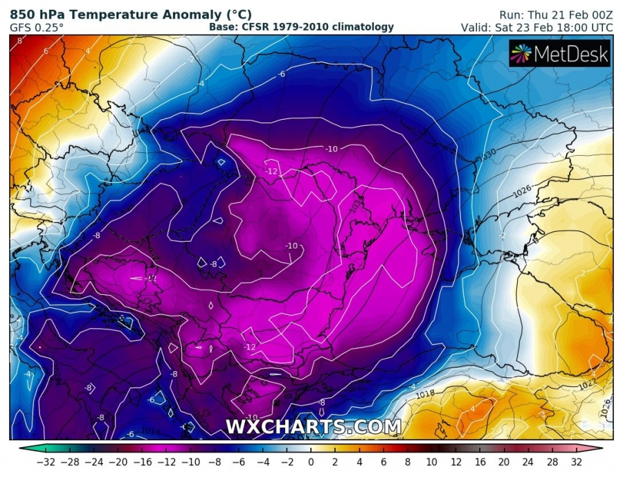 previsioni meteo europa 22 febbraio anomalia termica 4