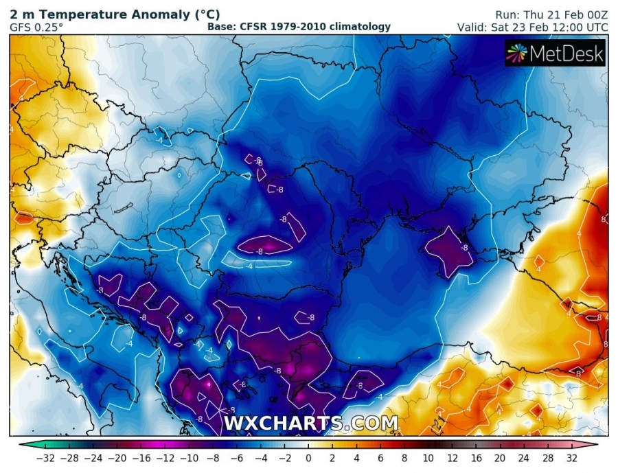 previsioni meteo europa 23 febbraio anomalia termica 4