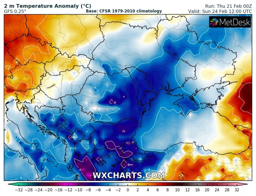 previsioni meteo europa 24 febbraio anomalia termica 2