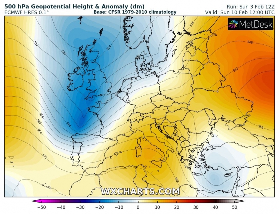 previsioni meteo europa caldo 10 febbraio