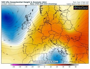 previsioni meteo europa caldo 6 febbraio