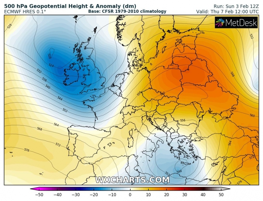 previsioni meteo europa caldo 7 febbraio