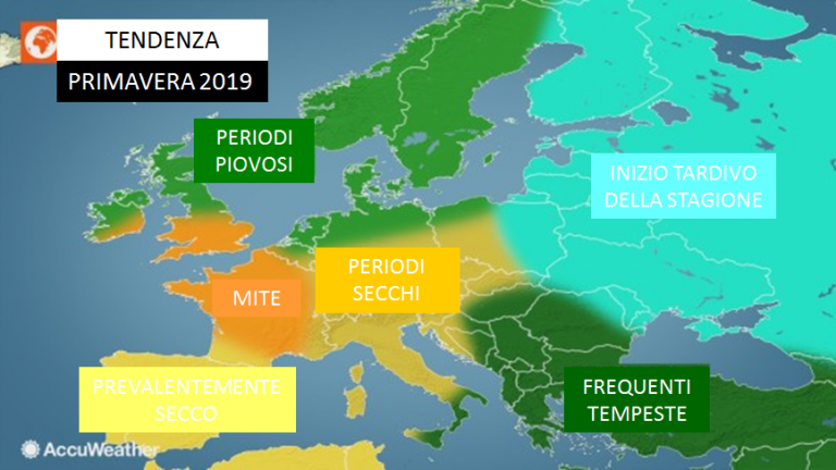 previsioni meteo europa primavera 2019