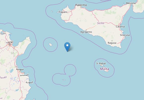 terremoto canale sicilia