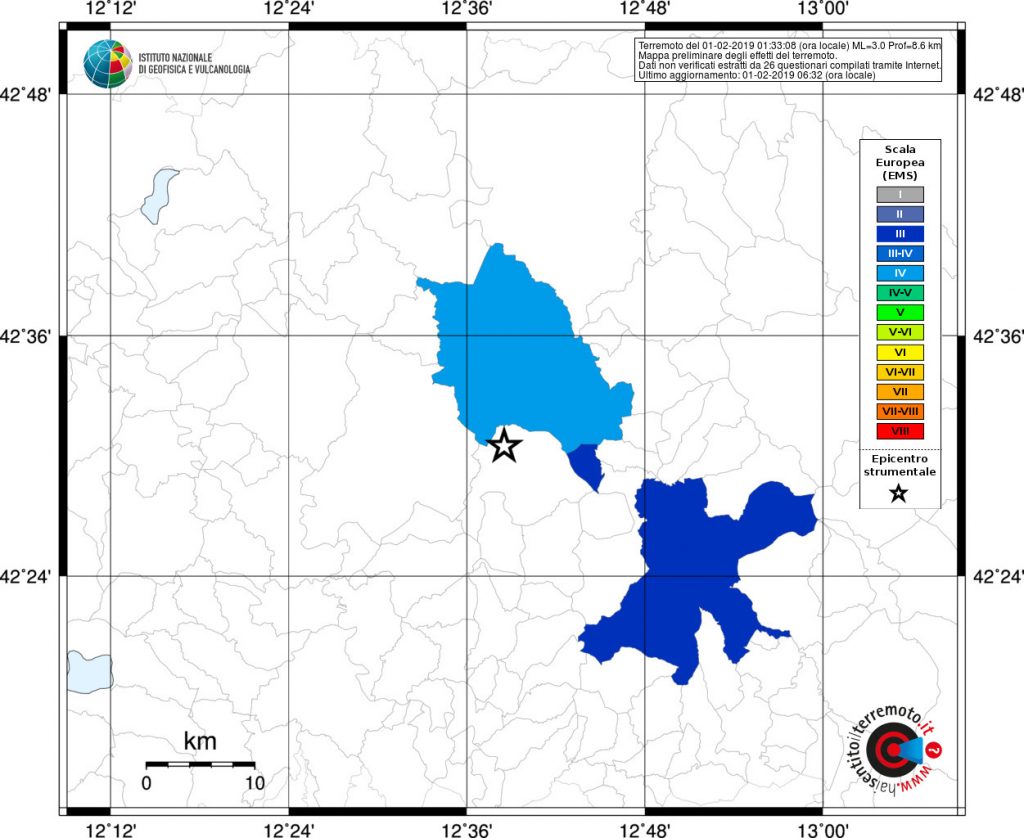 terremoto stroncone terni
