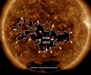 vento solare buco coronale