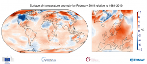 caldo record febbraio 2019