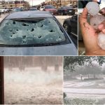 Devastanti grandinate in Texas, “sembrava una tempesta di neve”: chicchi fino a 7cm, danneggiate case, auto e una chiesa [FOTO e VIDEO]