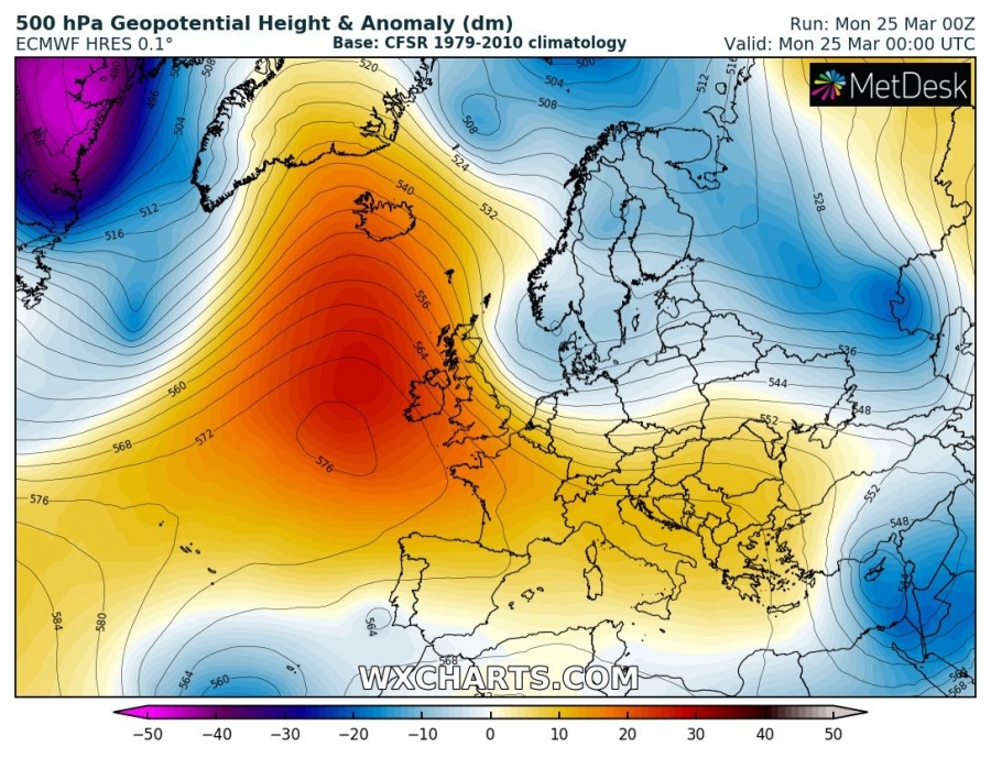 previsioni meteo europa 25 marzo