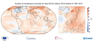 anomalia termica aprile 2018 marzo 2019