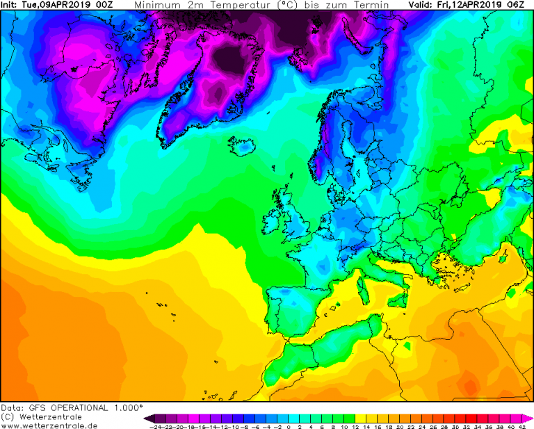 freddo europa 12 aprile