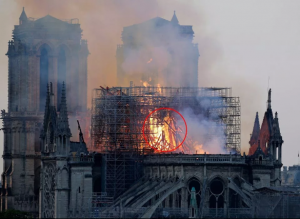 incendio notre dame figura cristo