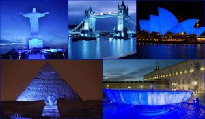 monumenti in blu