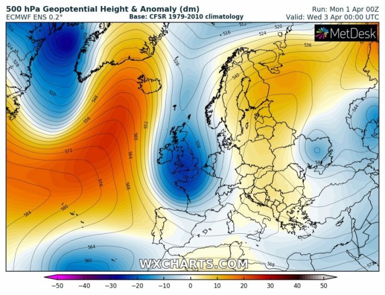 previsioni meteo europa 3 aprile