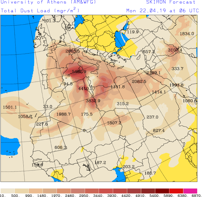 sabbia sahara europa 22 aprile