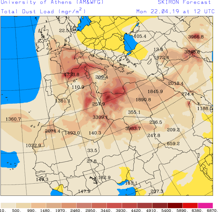 sabbia sahara europa 22 aprile