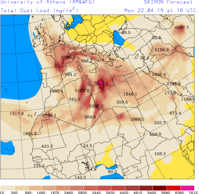 sabbia sahara europa 22 aprile