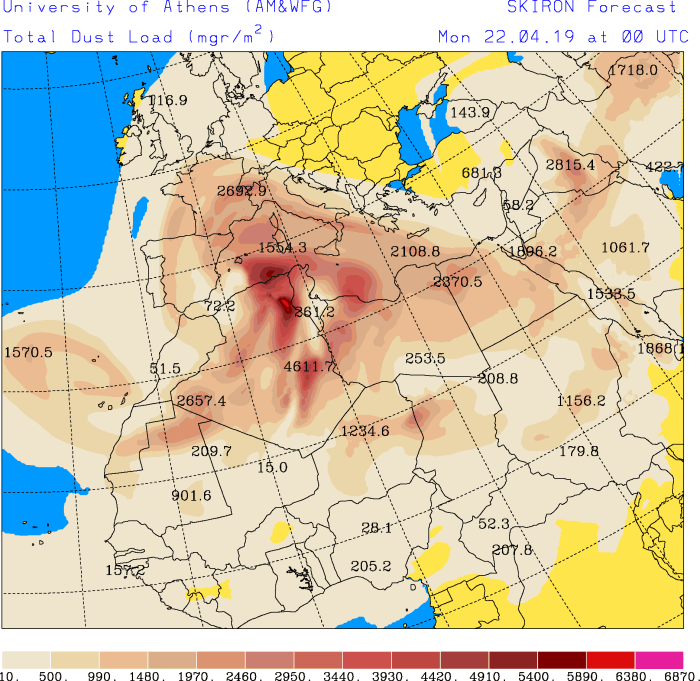 sabbia sahara europa 22 aprile