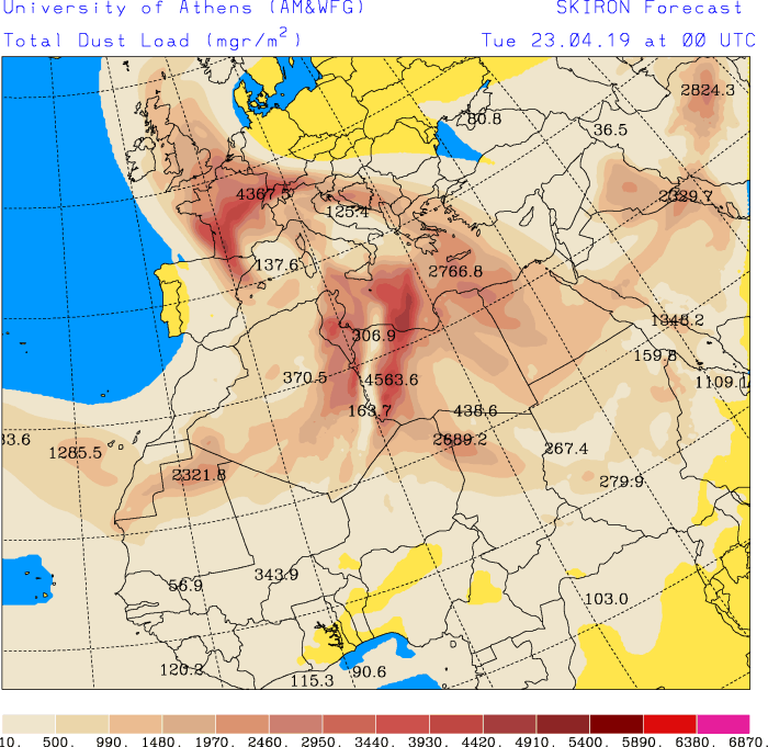 sabbia sahara europa 23 aprile