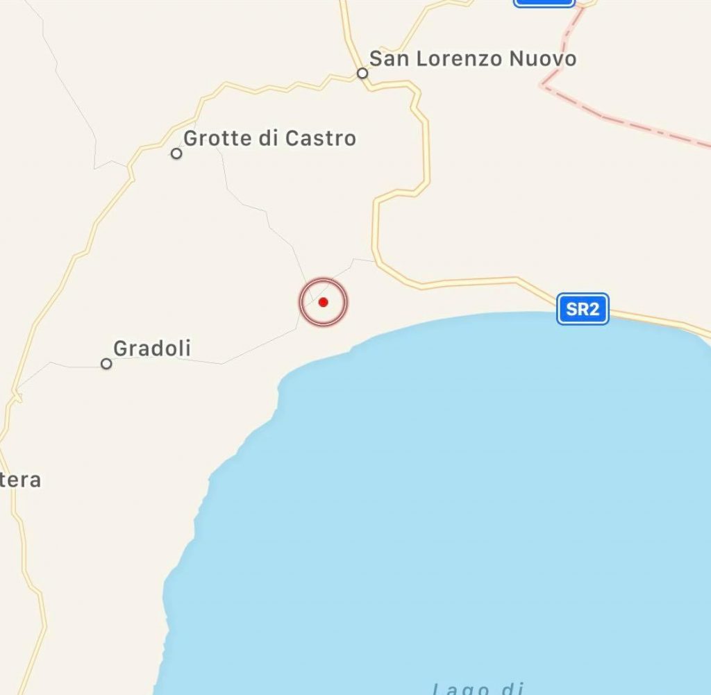 terremoto Grotte di Castro Viterbo