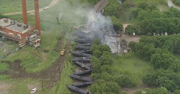 treno deragliato texas