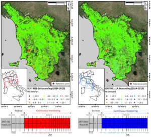 monitoraggio deformazione suolo toscana 