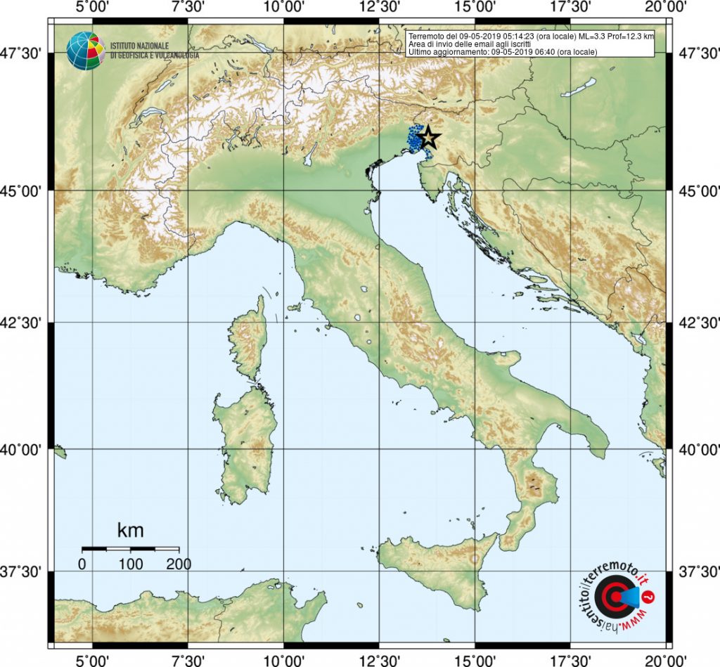 terremoto Gorizia Slovenia