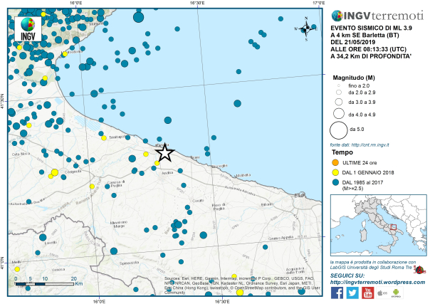 terremoto puglia barletta