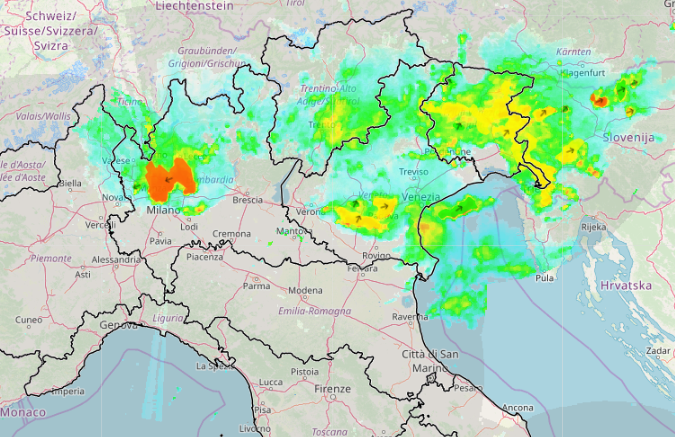 maltempo italia radar 22 giugno 2019