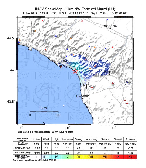 terremoto forte dei marmi