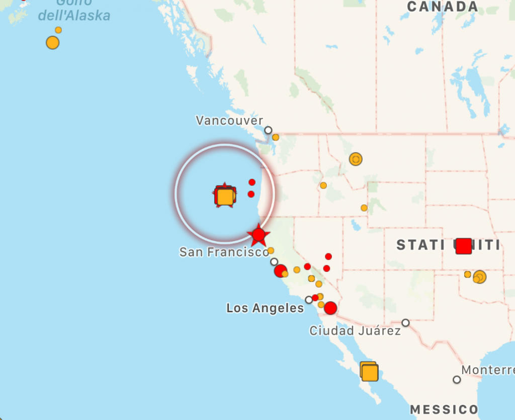 terremoto stati uniti d'america