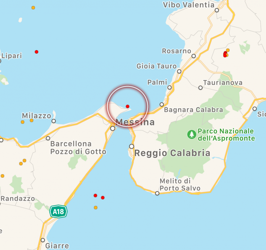 terremoto stretto di messina