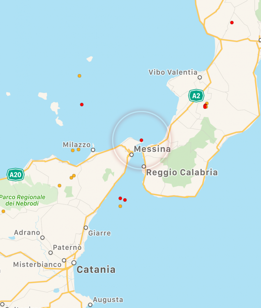 terremoto stretto di messina