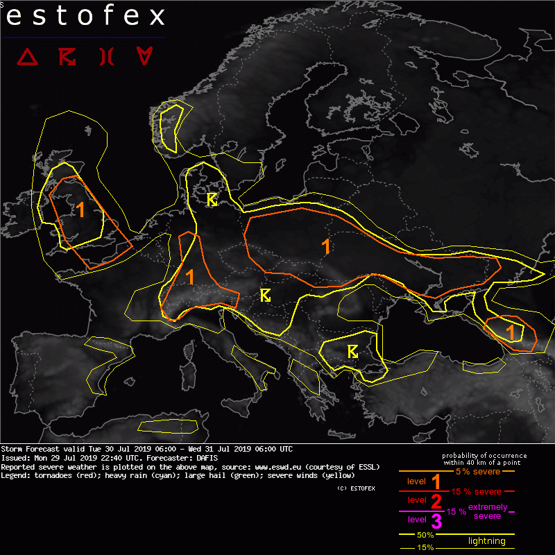allerta meteo estofex 30 luglio