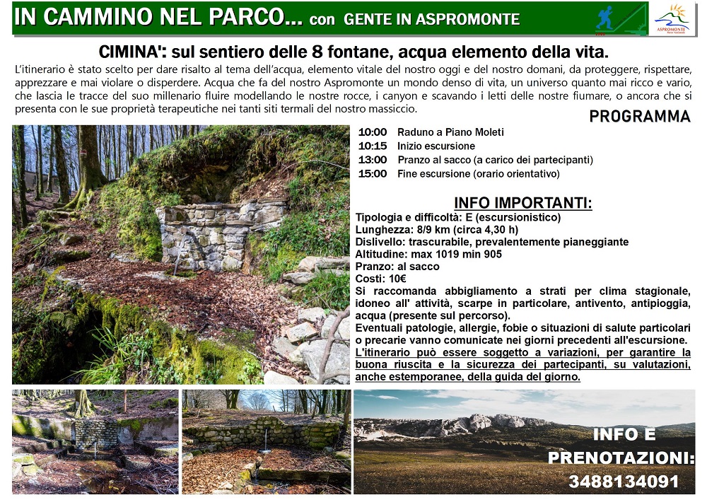 aspromonte sentiero fontane