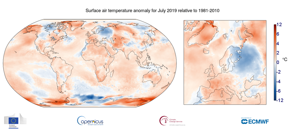 temperature luglio 2019