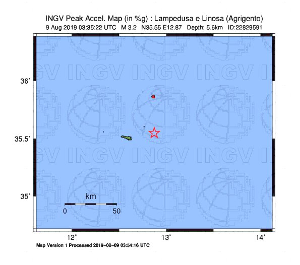 terremoto lampedusa linosa
