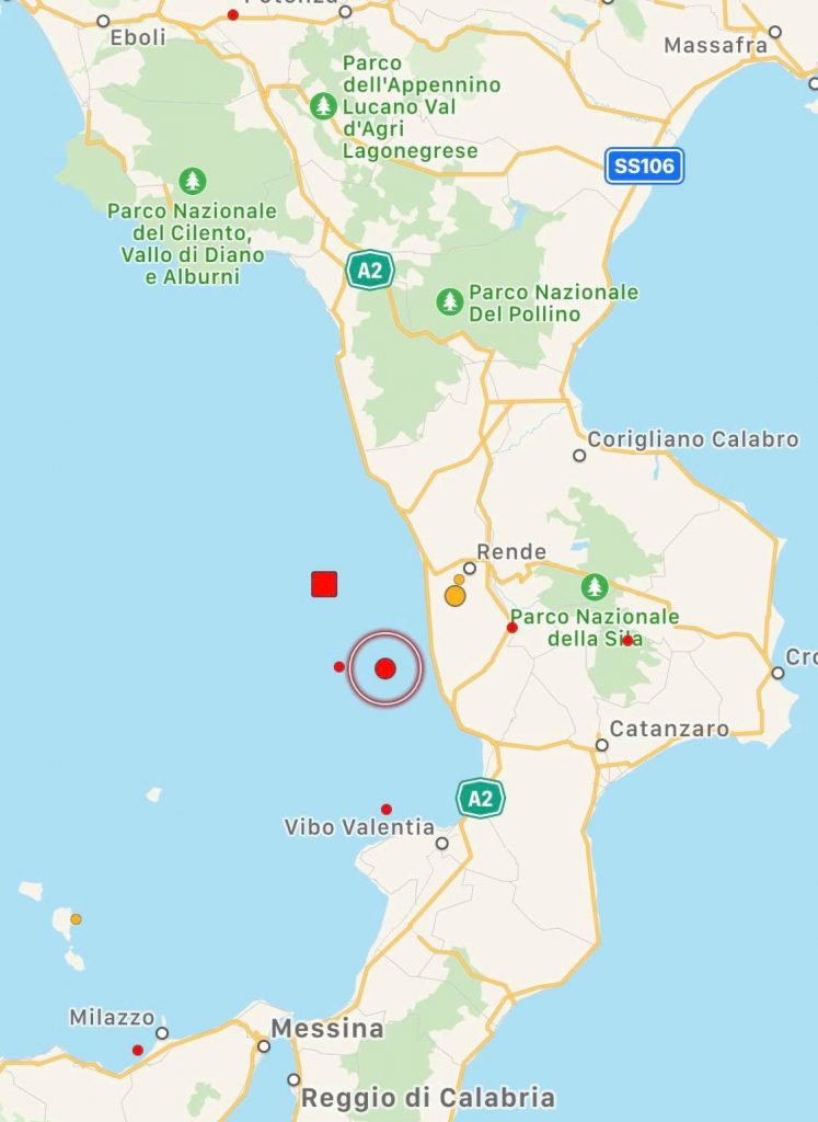 terremoto calabria oggi
