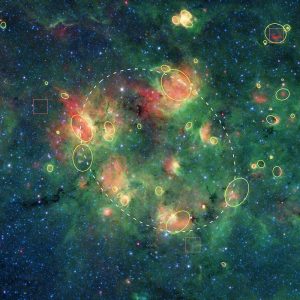 Regione formazione stellare Aquila Spitzer NASA