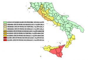 allerta meteo sud italia venerdì 25 ottobre 2019