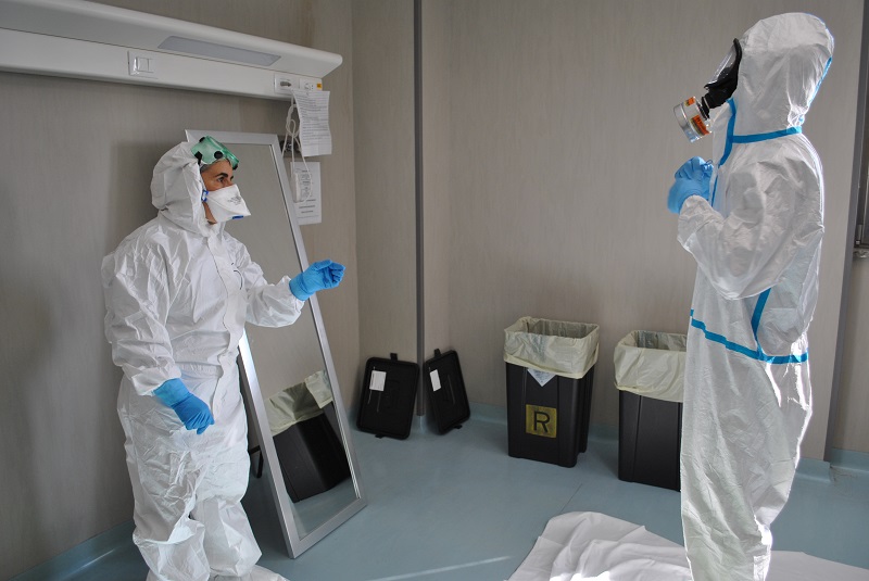 esercitazione ebola sassari