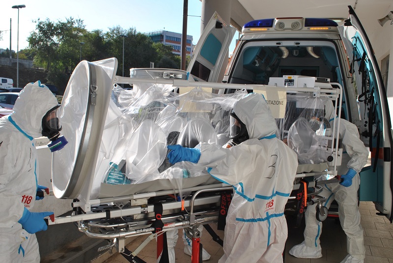 esercitazione ebola sassari