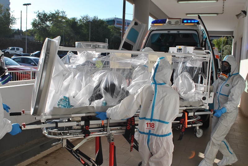 esercitazione ebola sassari