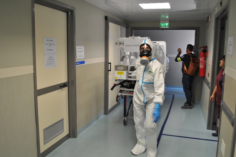 esercitazione ebola sassari