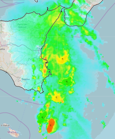 maltempo sud radar