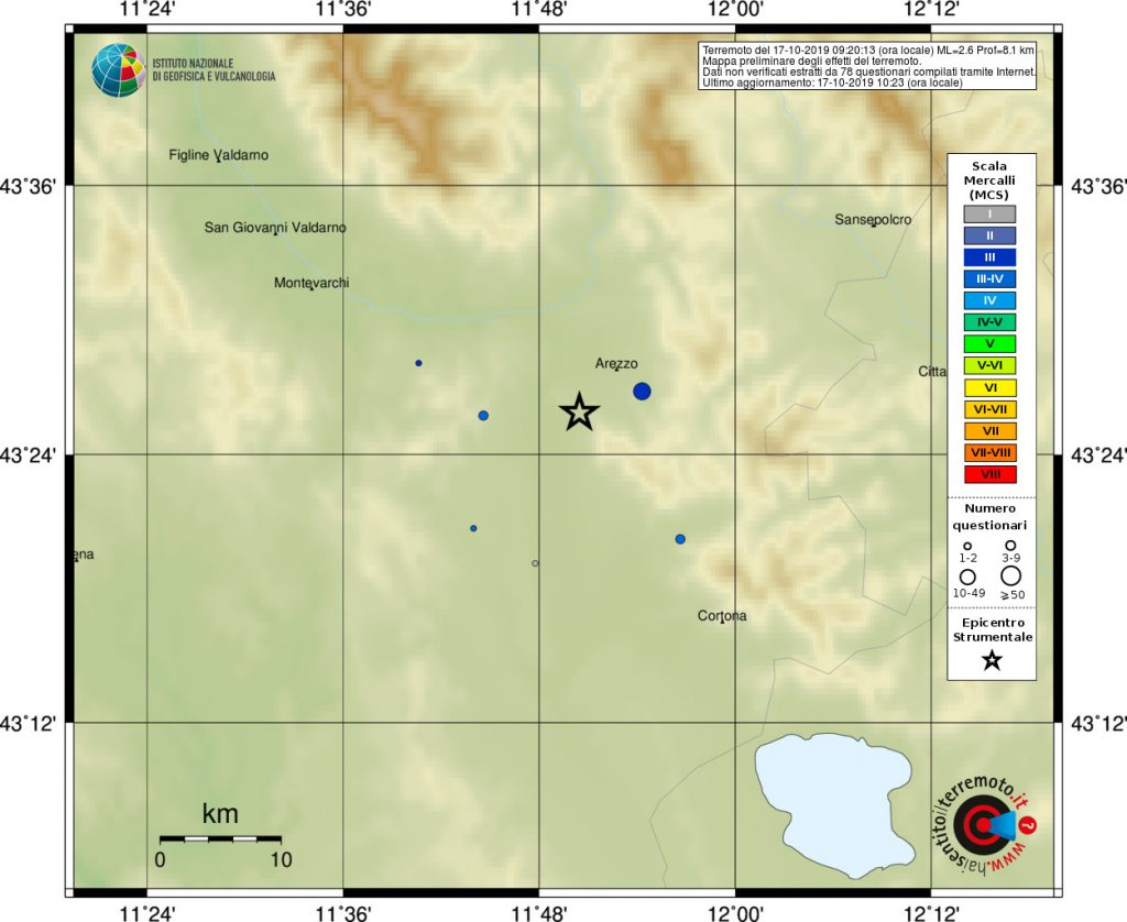 terremoto arezzo
